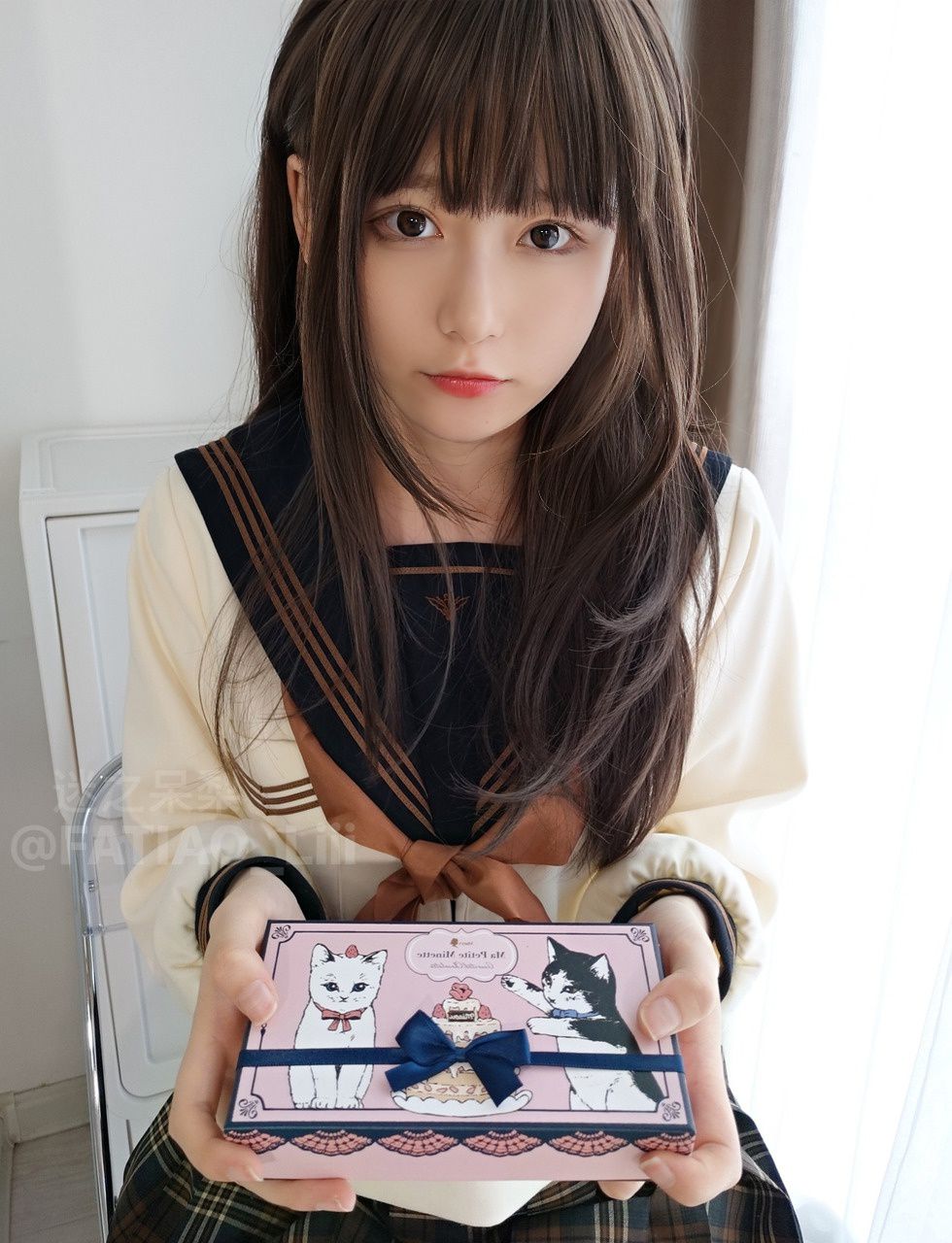 迷之呆梨 黑色JK制服