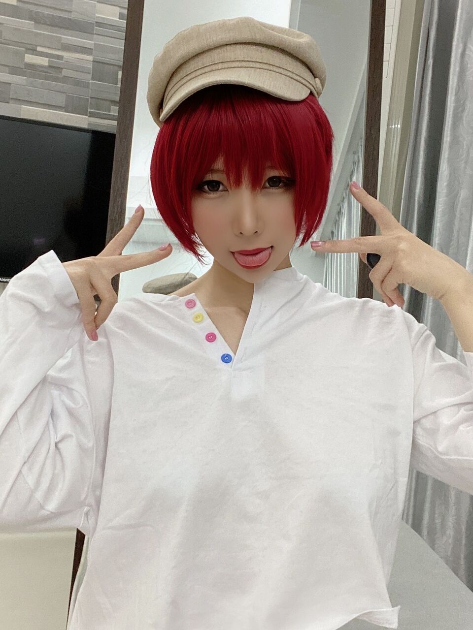 鹿野希 Vol.10 红发白网袜