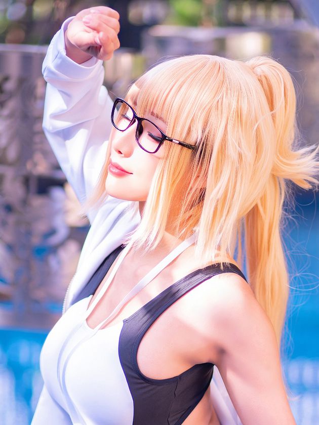 【哈呢阿么】FGOJeanneswimsuit_白貞泳裝